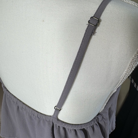 Purple gray ton Spaghetti strap High Low Sundress for Casual Wear - Picture 7 of 10